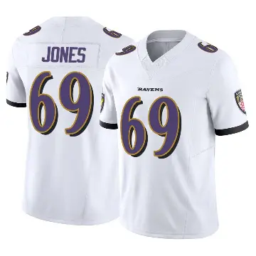 ＃69 Men's Jayson Jones White Limited Baltimore Ravens Vapor F.U.S.E. Jersey