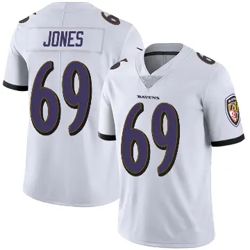 ＃69 Men's Jayson Jones White Limited Baltimore Ravens Vapor Untouchable Jersey