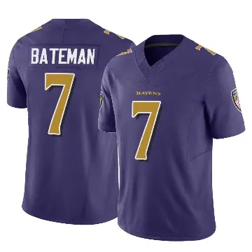 ＃7 Youth Rashod Bateman Purple Limited Baltimore Ravens Vapor F.U.S.E. Jersey