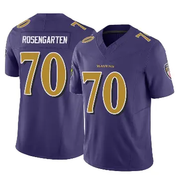 ＃70 Men's Roger Rosengarten Purple Limited Baltimore Ravens Vapor F.U.S.E. Jersey
