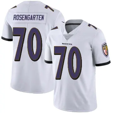 ＃70 Men's Roger Rosengarten White Limited Baltimore Ravens Vapor Untouchable Jersey