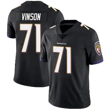 ＃71 Men's Carson Vinson Black Limited Baltimore Ravens Alternate Vapor Untouchable Jersey