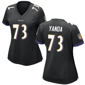 ＃73 Women's Marshal Yanda Black Game Baltimore Ravens Jersey