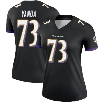 ＃73 Women's Marshal Yanda Black Legend Baltimore Ravens Jersey