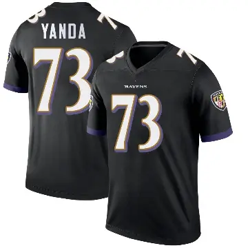 ＃73 Youth Marshal Yanda Black Legend Baltimore Ravens Jersey