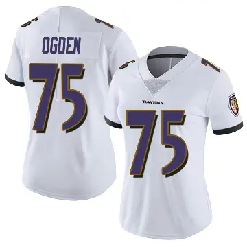 ＃75 Women's Jonathan Ogden White Limited Baltimore Ravens Vapor Untouchable Jersey