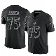＃75 Youth Jonathan Ogden Black Limited Baltimore Ravens Reflective Jersey