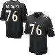 ＃76 Youth Darrian Dalcourt Black Game Baltimore Ravens Jersey