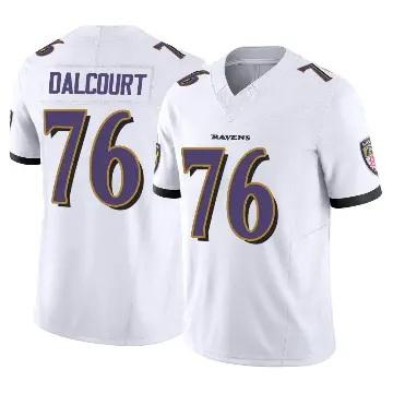 ＃76 Youth Darrian Dalcourt White Limited Baltimore Ravens Vapor F.U.S.E. Jersey