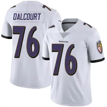 ＃76 Youth Darrian Dalcourt White Limited Baltimore Ravens Vapor Untouchable Jersey
