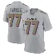 ＃77 Men's Daniel Faalele Gray Game Baltimore Ravens Atmosphere Fashion Jersey