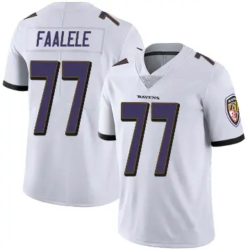 ＃77 Men's Daniel Faalele White Limited Baltimore Ravens Vapor Untouchable Jersey