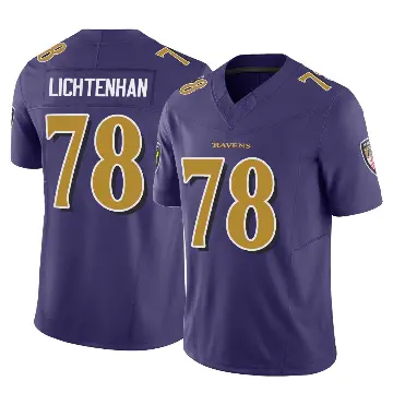 ＃78 Men's Gerad Lichtenhan Purple Limited Baltimore Ravens Vapor F.U.S.E. Jersey