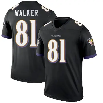 ＃81 Youth Devontez Walker Black Legend Baltimore Ravens Jersey