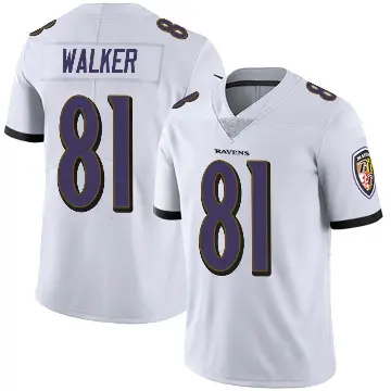 ＃81 Youth Devontez Walker White Limited Baltimore Ravens Vapor Untouchable Jersey