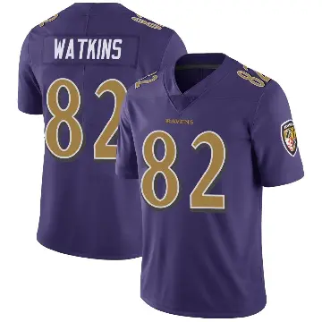 ＃82 Men's Sammy Watkins Purple Limited Baltimore Ravens Color Rush Vapor Untouchable Jersey