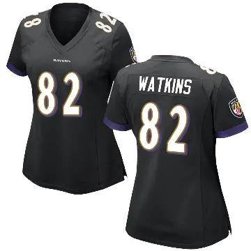 ＃82 Women's Sammy Watkins Black Game Baltimore Ravens Jersey