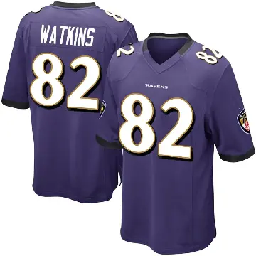 ＃82 Youth Sammy Watkins Purple Game Baltimore Ravens Team Color Jersey