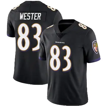 ＃83 Men's LaJohntay Wester Black Limited Baltimore Ravens Alternate Vapor Untouchable Jersey
