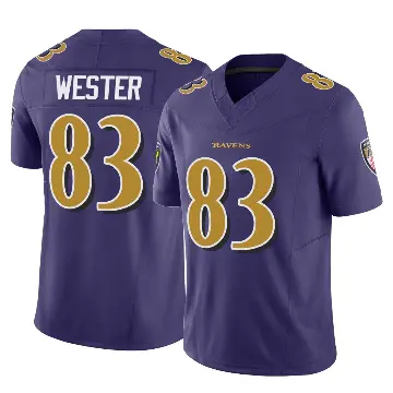 ＃83 Men's LaJohntay Wester Purple Limited Baltimore Ravens Vapor F.U.S.E. Jersey