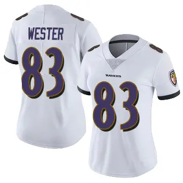 ＃83 Women's LaJohntay Wester White Limited Baltimore Ravens Vapor Untouchable Jersey
