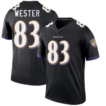 ＃83 Youth LaJohntay Wester Black Legend Baltimore Ravens Jersey