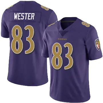 ＃83 Youth LaJohntay Wester Purple Limited Baltimore Ravens Team Color Vapor Untouchable Jersey