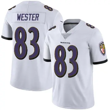 ＃83 Youth LaJohntay Wester White Limited Baltimore Ravens Vapor Untouchable Jersey