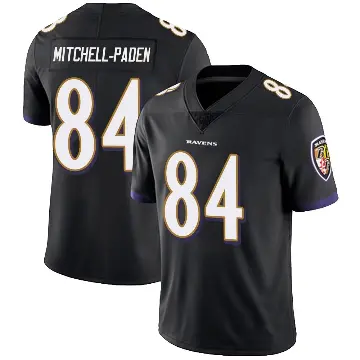 ＃84 Men's Zaire Mitchell-Paden Black Limited Baltimore Ravens Alternate Vapor Untouchable Jersey