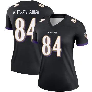 ＃84 Women's Zaire Mitchell-Paden Black Legend Baltimore Ravens Jersey