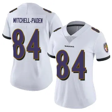 ＃84 Women's Zaire Mitchell-Paden White Limited Baltimore Ravens Vapor Untouchable Jersey
