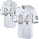 ＃84 Youth Zaire Mitchell-Paden White Limited Baltimore Ravens Platinum Jersey