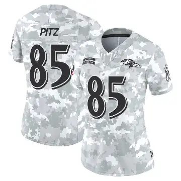 ＃85 Women's Sam Pitz Arctic Camo Limited Baltimore Ravens 2024 Salute to Service Jersey