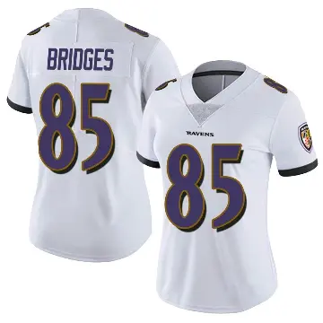 ＃85 Women's Shemar Bridges White Limited Baltimore Ravens Vapor Untouchable Jersey