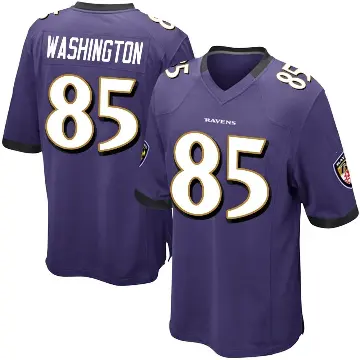＃85 Youth Scotty Washington Purple Game Baltimore Ravens Team Color Jersey