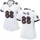 ＃88 Women's Dennis Pitta White Game Baltimore Ravens Jersey