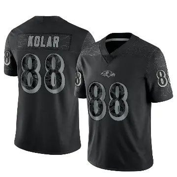 ＃88 Youth Charlie Kolar Black Limited Baltimore Ravens Reflective Jersey
