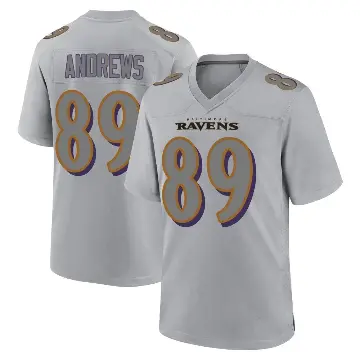 ＃89 Youth Mark Andrews Gray Game Baltimore Ravens Atmosphere Fashion Jersey