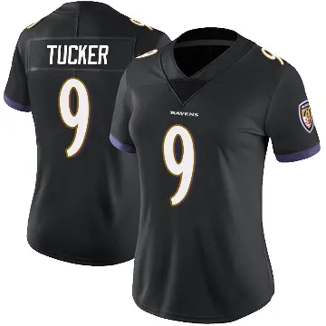 ＃9 Women's Justin Tucker Black Limited Baltimore Ravens Alternate Vapor Untouchable Jersey