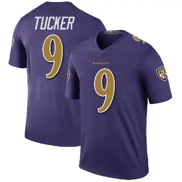 ＃9 Youth Justin Tucker Purple Legend Baltimore Ravens Color Rush Jersey