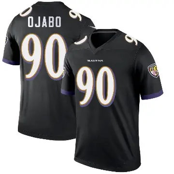 ＃90 Men's David Ojabo Black Legend Baltimore Ravens Jersey