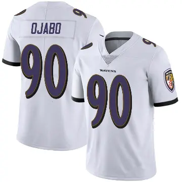 ＃90 Men's David Ojabo White Limited Baltimore Ravens Vapor Untouchable Jersey