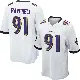 ＃91 Men's C.J. Ravenell White Game Baltimore Ravens Jersey