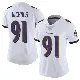 ＃91 Women's Rayshad Nichols White Limited Baltimore Ravens Vapor Untouchable Jersey