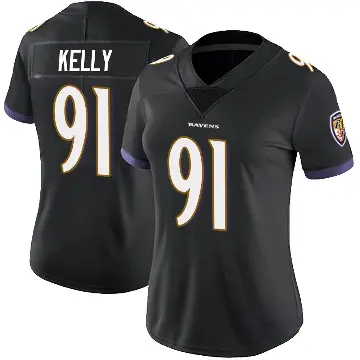 ＃91 Women's Xavier Kelly Black Limited Baltimore Ravens Alternate Vapor Untouchable Jersey
