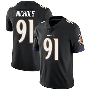 ＃91 Youth Rayshad Nichols Black Limited Baltimore Ravens Alternate Vapor Untouchable Jersey