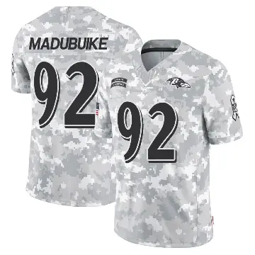 ＃92 Men's Nnamdi Madubuike Arctic Camo Limited Baltimore Ravens 2024 Salute to Service Jersey