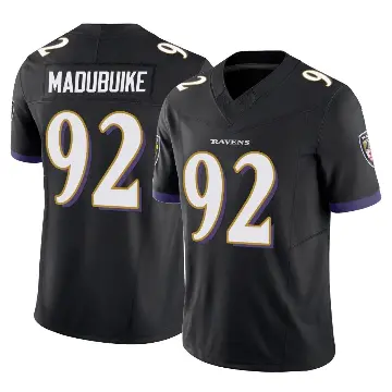 ＃92 Men's Nnamdi Madubuike Black Limited Baltimore Ravens Vapor F.U.S.E. Jersey