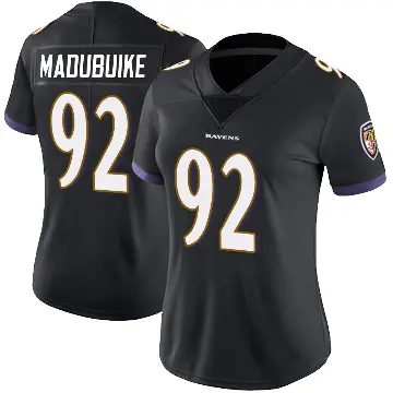 ＃92 Women's Nnamdi Madubuike Black Limited Baltimore Ravens Alternate Vapor Untouchable Jersey