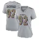 ＃92 Women's Nnamdi Madubuike Gray Game Baltimore Ravens Atmosphere Fashion Jersey